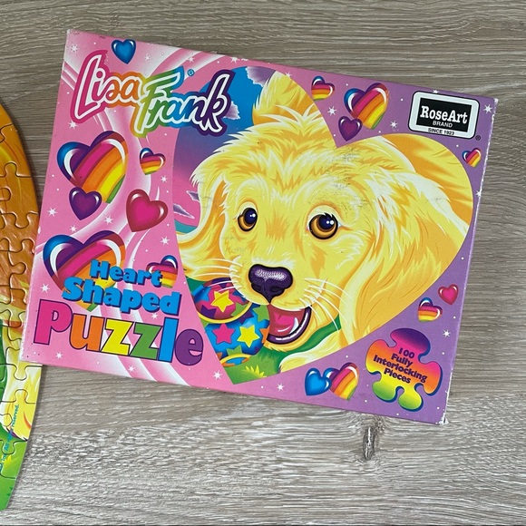 Lisa Frank Other - Lisa Frank 100 Piece Heart Shaped Casey Dog Puzzle